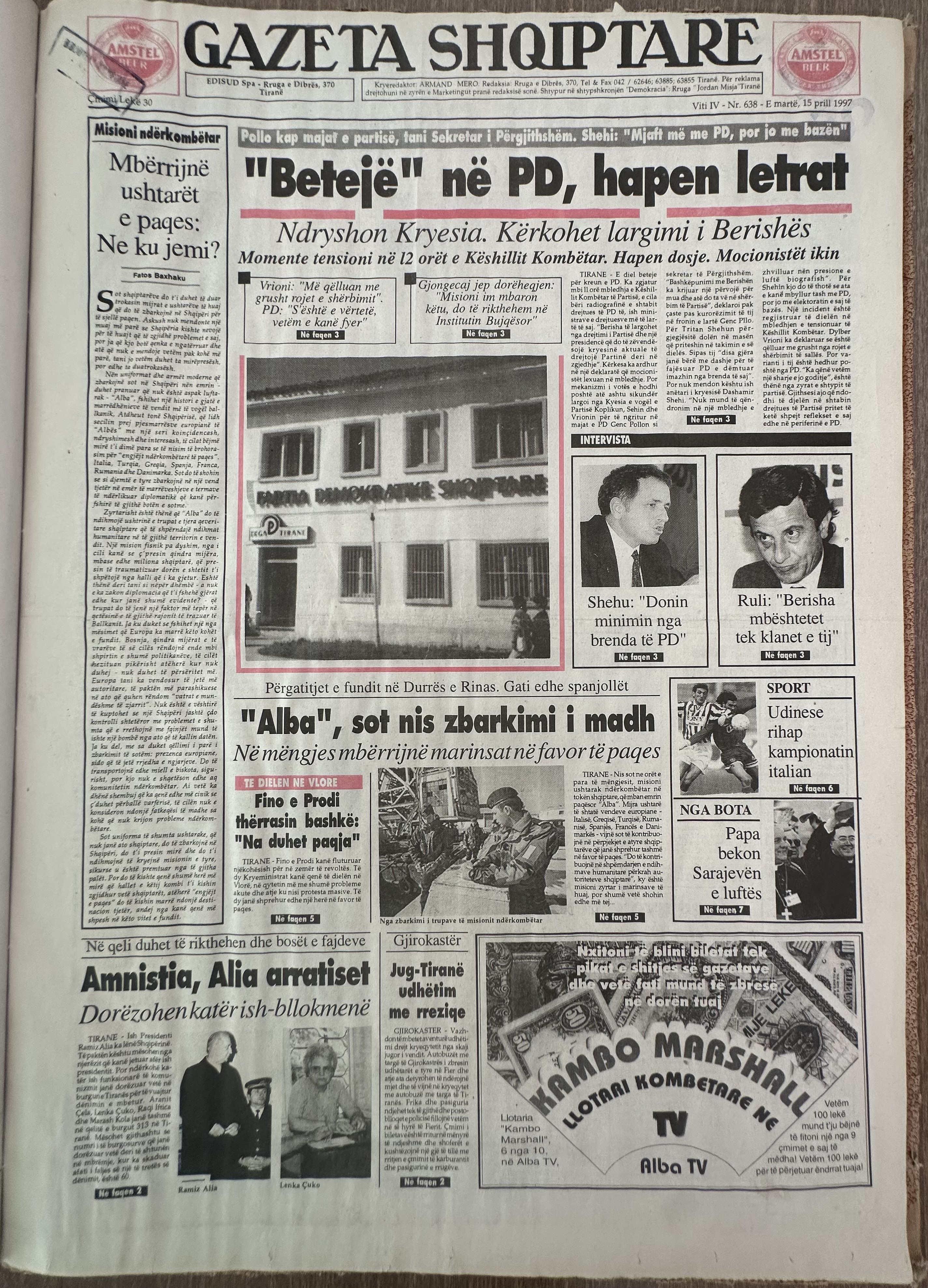 Gazeta Shqiptare 1997-04-15